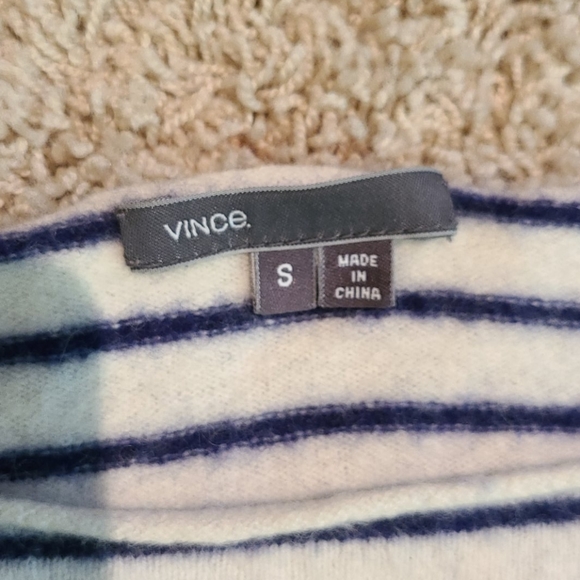 Vince Striped Cashmere Sweater - Picture 4 of 9